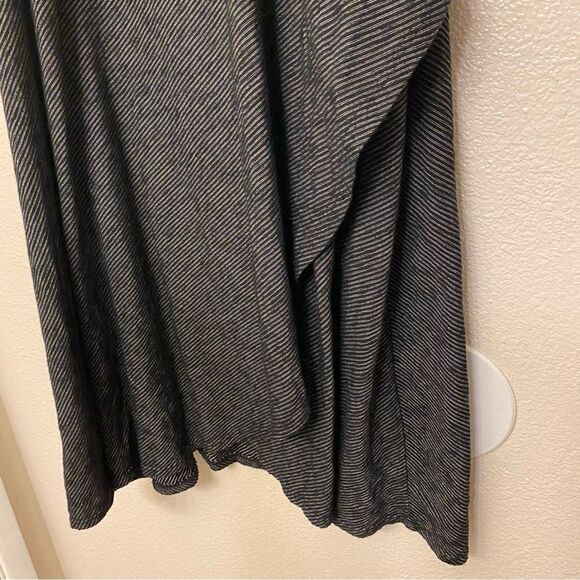 Nordstrom Susina faux Wrap maxi side tie stretch jersey waterfall stripe Skirt M - Picture 6 of 12